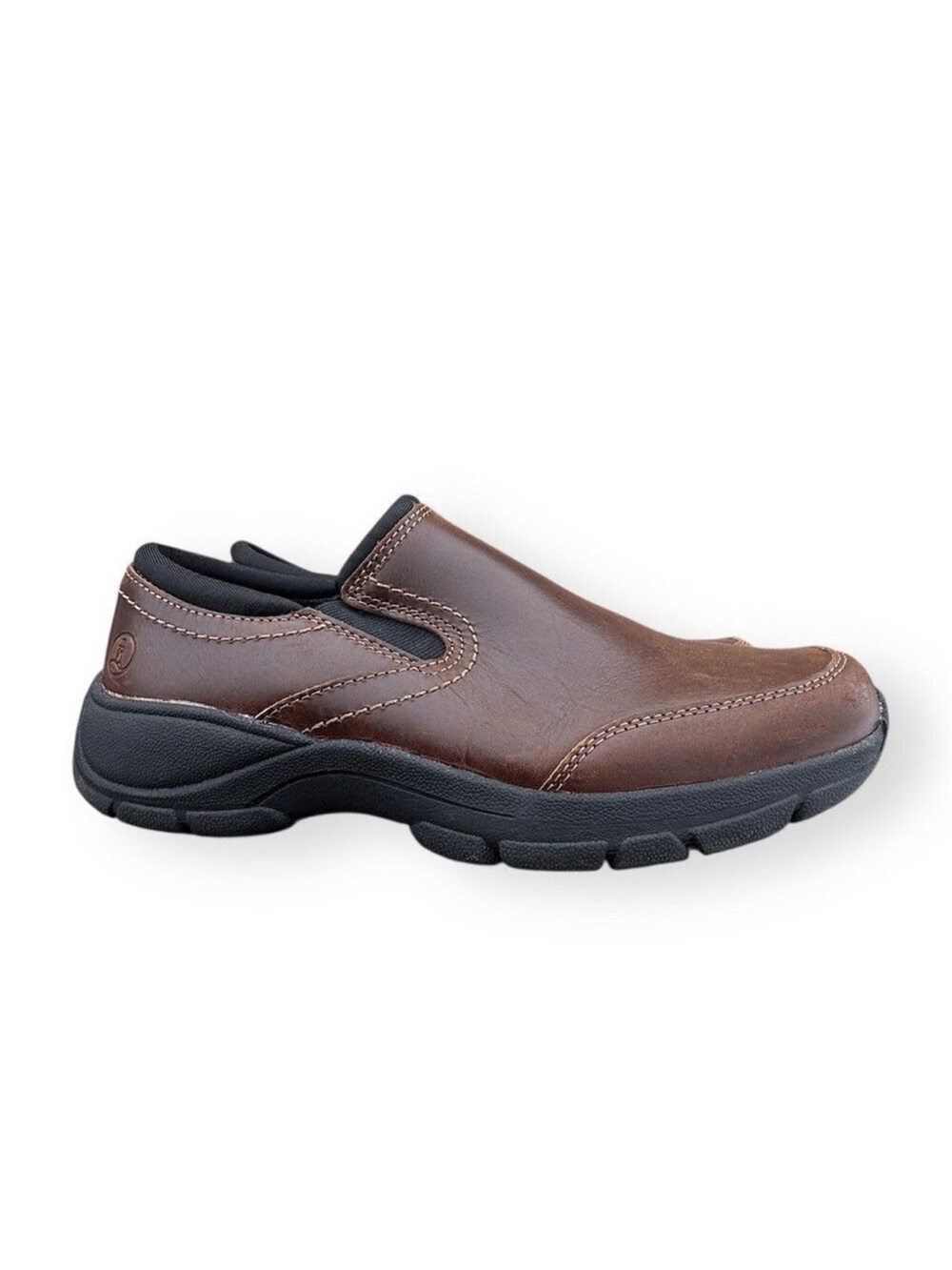 Lands' End Leather Casual Loafers Womens Size 8.5 Brown Slip-On Moccasin Shoes